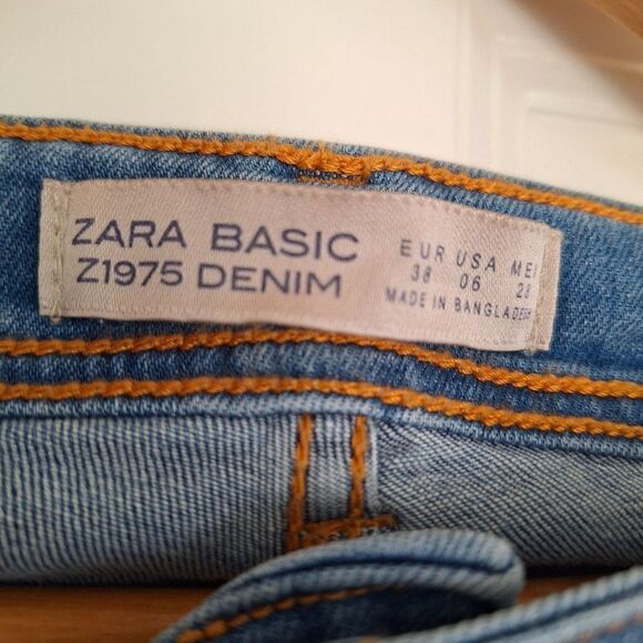 Zara Basic Z 1975 Denim - Size 6 (Blue , 27-inch Inseam) - Picture 2 of 9